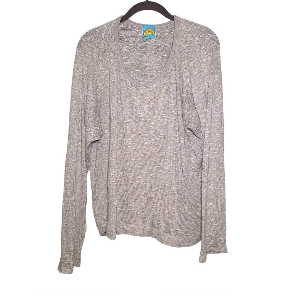 C&C California Lightweight Slub Knit Long Sleeve Tee Neutral Large